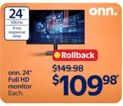 Walmart onn. 24 Full HD monitor offer