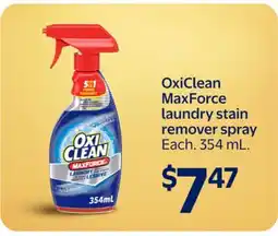 Walmart OxiClean MaxForce laundry stain remover spray offer