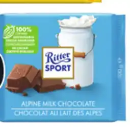 Metro RITTER SPORT CHOCOLAT AU LAIT DES ALPES offer