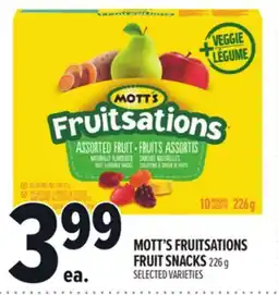 Metro MOTT'S FRUITSATIONS FRUIT SNACKS offer