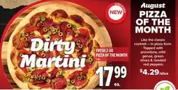 Metro FRESH 2 GO PIZZA OF THE MONTH offer