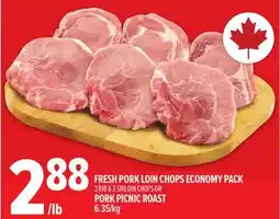 Metro FRESH PORK LOIN CHOPS ECONOMY PACK, PORK PICNIC ROAST offer