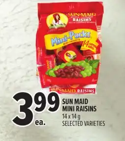 Metro SUN MAID MINI RAISINS offer