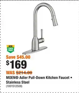 Home Depot MOEN Adler Pull-Down Kitchen Faucet • Stainless Steel offer