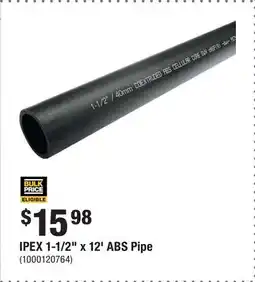 Home Depot IPEX 1-1/2 x 12' ABS Pipe offer