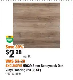 Home Depot EXCLUSIVE HDC 5mm Bonnyneck Oak Vinyl Flooring (23.33 SF) offer