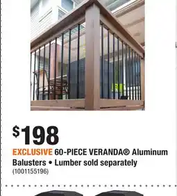Home Depot EXCLUSIVE 60-PIECE VERANDA Aluminum Balusters • Lumber sold separately offer
