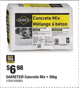 Home Depot SAKRETE Concrete Mix • offer