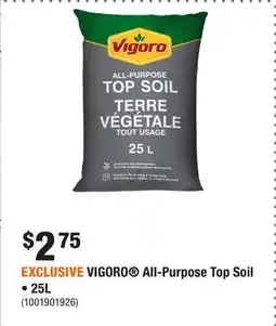 Home Depot EXCLUSIVE VIGORO All-Purpose Top Soil • offer