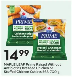 Sobeys Prime Raised Without Antibiotics Breaded Chicken or Stuffed Chicken Cutlets offer