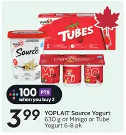 Sobeys Source Yogurt offer