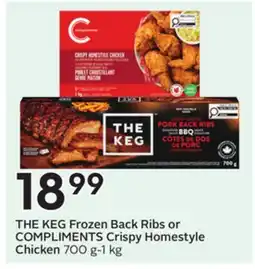 Sobeys Frozen Back Ribs or COMPLIMENTS Crispy Homestyle Chicken offer