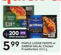 Sobeys Chicken Frankfurters offer