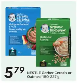 Sobeys Gerber Cereals or Oatmeal offer