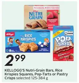 Sobeys Nutri-Grain Bars, Rice Krispies Squares, Pop-Tarts or Pastry Crisps offer
