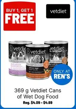Ren’s Pets Depot Vetdiet Cans of Wet Dog Food offer