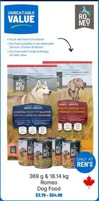 Ren’s Pets Depot Romeo Dog Food offer