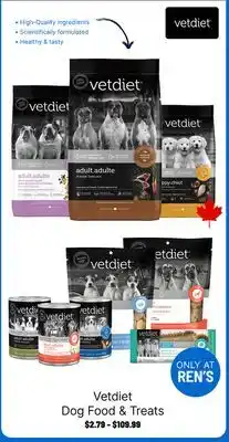 Ren’s Pets Depot Vetdiet Dog Food & Treats offer