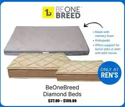 Ren’s Pets Depot BeOneBreed Diamond Beds offer