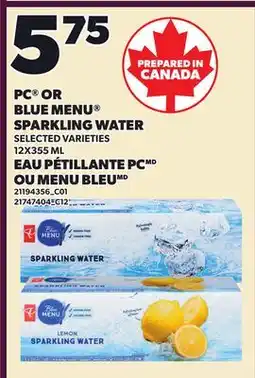 Independent Grocer PC OR BLUE MENU SPARKLING WATER offer