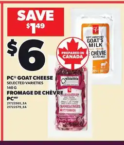 Independent Grocer PC GOAT CHEESE offer
