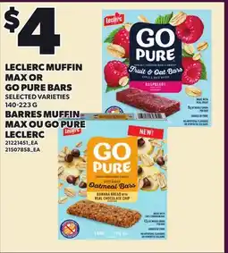 Independent Grocer LECLERC MUFFIN MAX OR GO PURE BARS offer