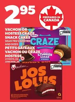 Independent Grocer VACHON OR HOSTESS CRAZES SNACK CAKES offer