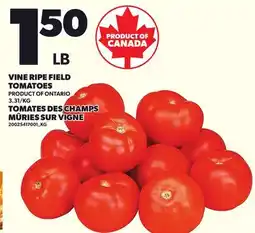 Independent Grocer VINE RIPE FIELD TOMATOES offer