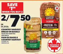 Independent Grocer COUNTRY HARVEST BREAD OR BAGELS, 450/600 G offer