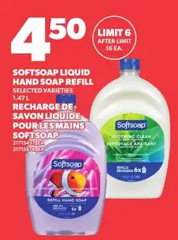 Independent Grocer SOFTSOAP LIQUID HAND SOAP REFILL offer