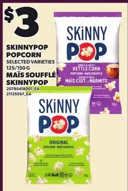 Independent Grocer SKINNYPOP POPCORN, 125/150 G offer