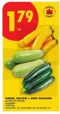No Frills GREEN, YELLOW OR GREY ZUCCHINI offer