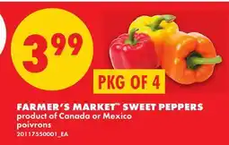 No Frills FARMER'S MARKET SWEET PEPPERS, PKG OF 4 offer