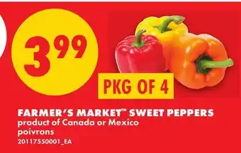 No Frills FARMER'S MARKET SWEET PEPPERS, PKG OF 4 offer