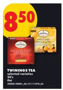No Frills TWININGS TEA, 50'S offer