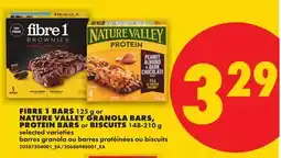 No Frills FIBRE 1 BARS, 125 G OR NATURE VALLEY GRANOLA BARS, PROTEIN BARS OR BISCUITS offer