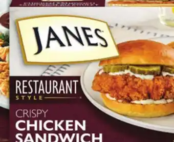 Food Basics JANES RESTAURANT STYLE FULLY COOKED CHICKEN FILLETS, BITES OR BURGERS offer