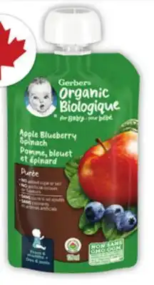 Food Basics GERBER ORGANIC BABY PUREE offer