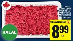 Food Basics HALAL EXTRA LEAN GROUND BEEF FAMILY PACK offer