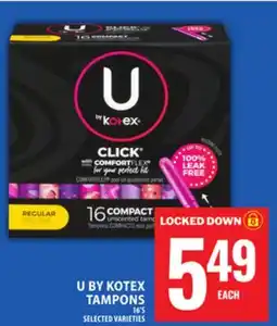 Food Basics U BY KOTEX TAMPONS offer
