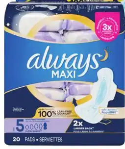 Food Basics ALWAYS MAXI PADS offer