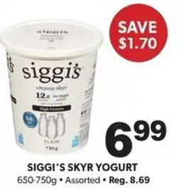 Colemans Siggi's skyr yogurt offer
