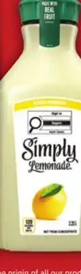 Food Basics NATREL LACTOSE FREE OR ORGANIC MILK 2 L SIMPLY LEMONADE 2.25 L offer
