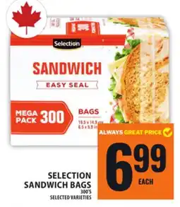 Food Basics SELECTION SANDWICH BAGS offer