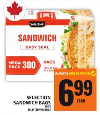 Food Basics SELECTION SANDWICH BAGS offer