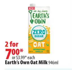 London Drugs Earth's Own Oat Milk offer