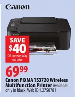 London Drugs Canon PIXMA TS3720 Wireless Multifunction Printer offer