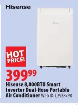 London Drugs Hisense 8,000BTU Smart Inverter Dual-Hose Portable Air Conditioner offer