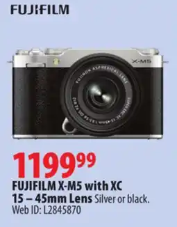 London Drugs FUJIFILM X-M5 with XC 15 - 45mm Lens offer