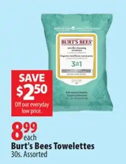 London Drugs Burt's Bees Towelettes offer